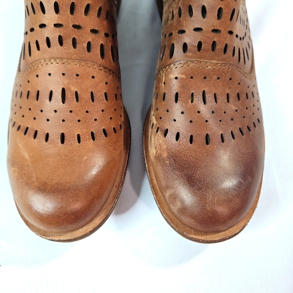 Sofft Brown Leather Ankle Boots Size 8 - Picture 4 of 8